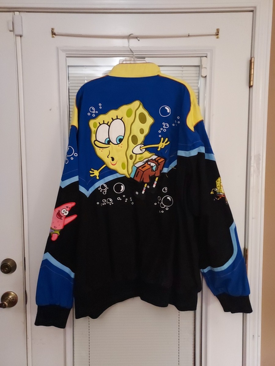 JH DESIGN SIZE 6X MEN SPONGEBOB SQUAREPANTS RACING JACKET | eBay