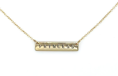 Marina De Buchi MDB Gold Plated Princess Lumiela Bar Necklace