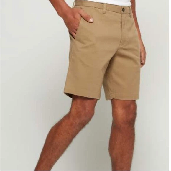Banana Republic Khaki 7" Stretch-Cotton Aiden Slim Short Men NWT size 35 RRP$110