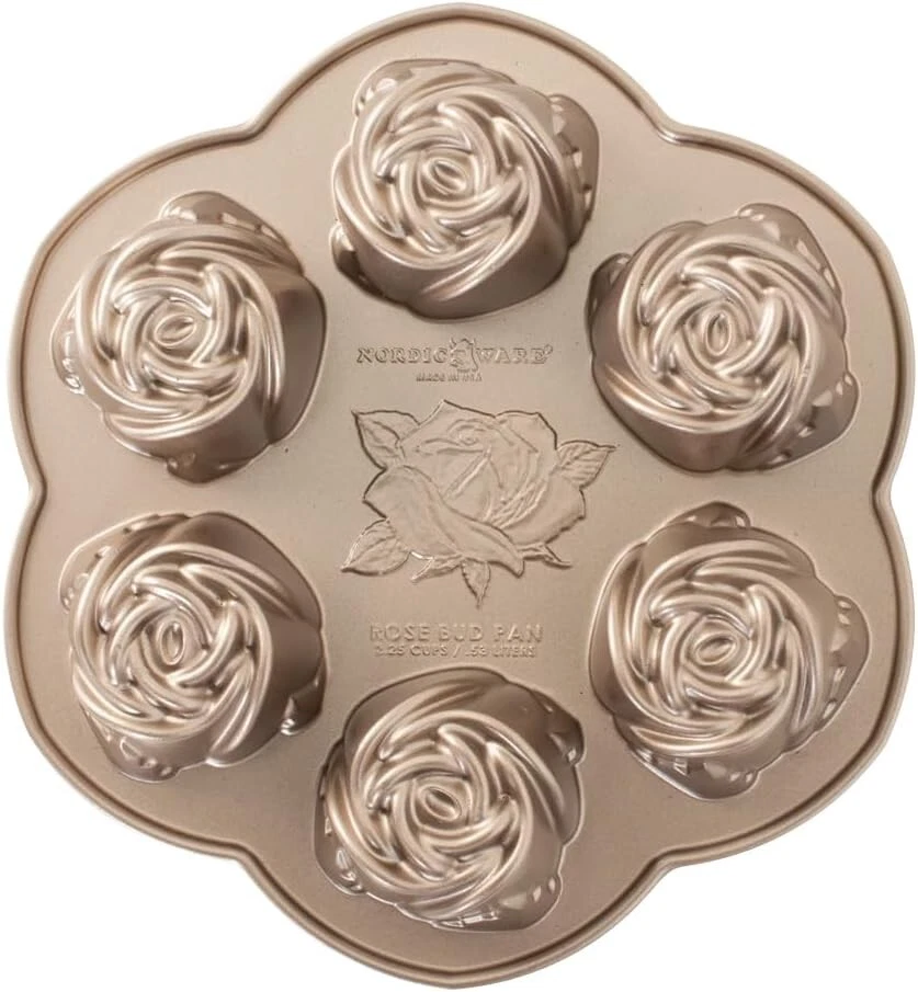 Nordic Ware Rosebud Cakelet Baking Pan Model 85148 NEW