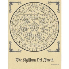 Sigillum Dei Aemeth Poster 8.5 x 11" Parchment Print NEW Enochian Seal Symbol