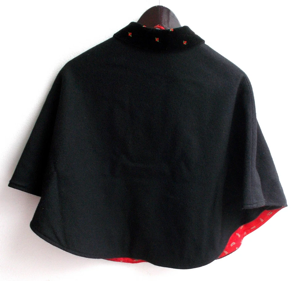 Kinder Trachten Cape schwarz m. Samtbesatz Gr. 116 v. Haidegger - Bild 2 von 2