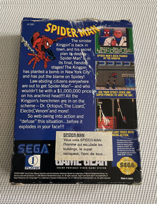 Spider-Man Sur Sega Game Gear - Jeu Complet Avec Boîte - PAL