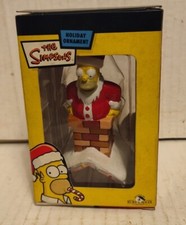 Vintage Simpsons Christmas Ornament Homer Santa Chimney Holiday Kurt Adler 2004