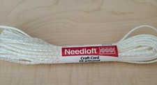 Needleloft Craft Cord - White Iridescent - 10 Yards