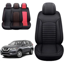Stereo Leather Seat Cover 2/5-Passenger For Nissan Rogue Auto Front/Rear Cushion