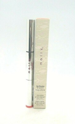 Mally Lip Illusion ~ Peach Nectar ~ Stick 0.03 oz / Powder 0.02 ~ BNIB