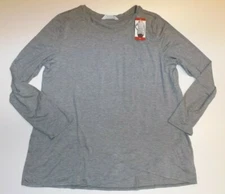 Members Mark Gray Favorite Criss Cross Shirt L Large Womens Front Tee NWT