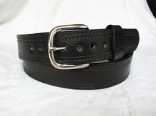1 ½" Lined 2 Ply Saddle Leather Gun Carry Work Dress Belt Heavy Duty Lifetime
