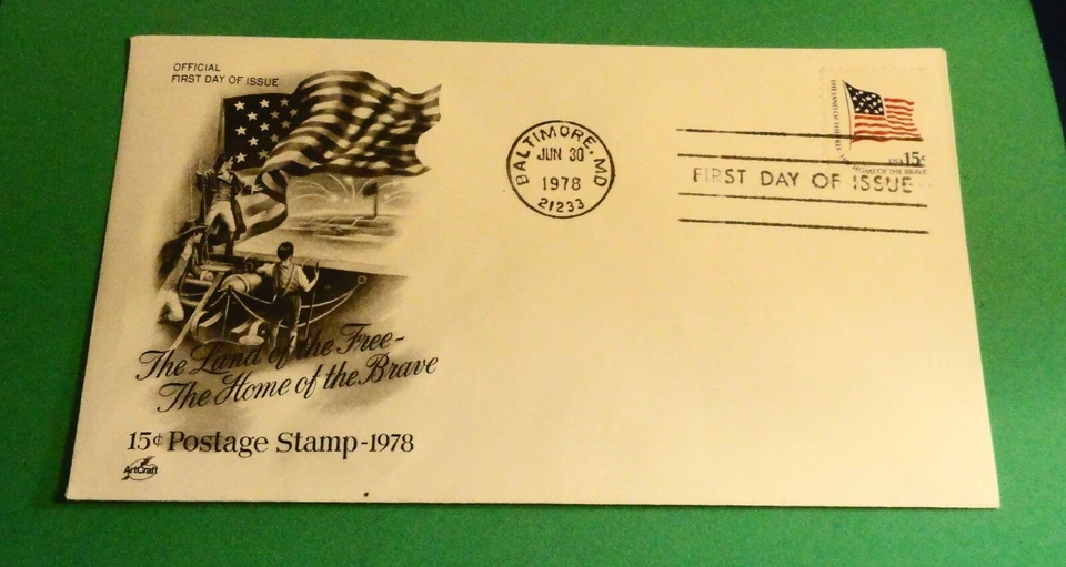 DEALER LOT: 20 FDCs # 1597 15 cent - Ft. McHenry Flag - PM: BALTIMORE MD 1978 - Image 2 of 4