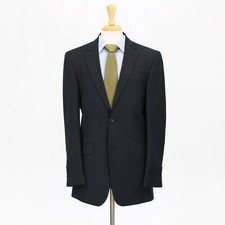 Kenneth Cole 40L Navy Sport Coat Blazer Jacket Striped 2B Polyester
