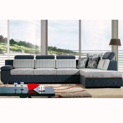 Divano angolare soggiorno 330x200 cm microfibra chaise longue