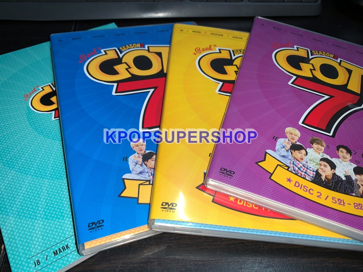 Got7 Real Got7 Season 3 4 DVD Photobook Limited Great Condition