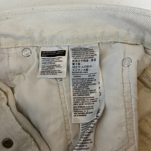 Levi's Denim Shorts Women's 32 White 501 High Rise Butterfly Graphic Print - 第 7/13 張圖片