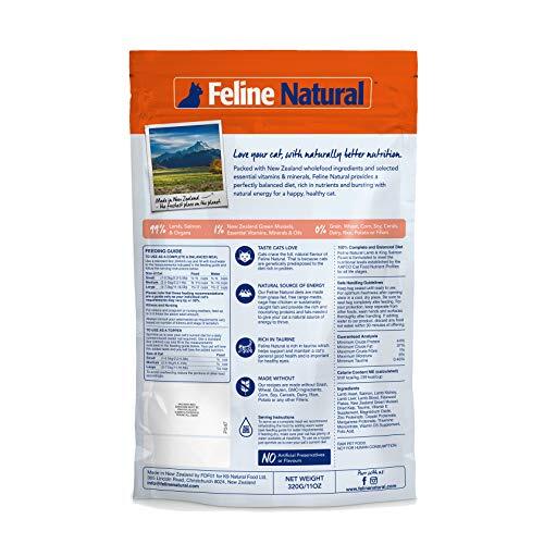 Grain-Free Freeze Dried Cat Food 11 Ounce (Pack of 1) Lamb & Salmon - Picture 3 of 8
