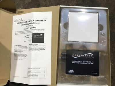 TRANSITION NETWORKS J/E-PSW-FX-01 10/100BASE-TX TO 100BASE-FX MEDIA CONVERTER