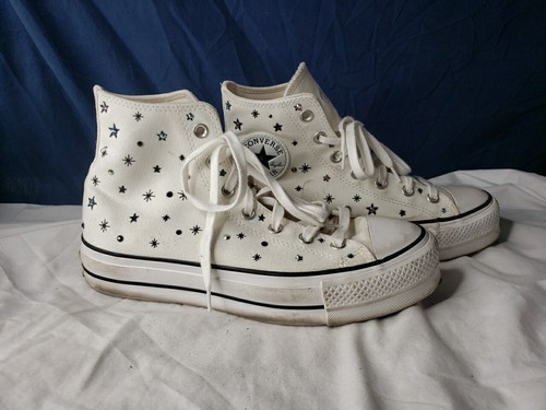 Converse Chuck Taylor AllStar Lift Crystal Energy Egret HighTop Womens Size 9 - 第 1/9 張圖片