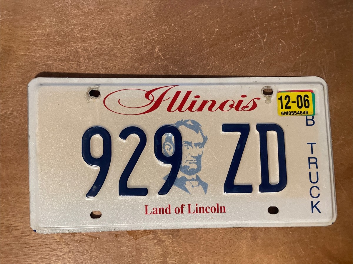 2006 Illinois License Plate Truck # 929 ZD | eBay