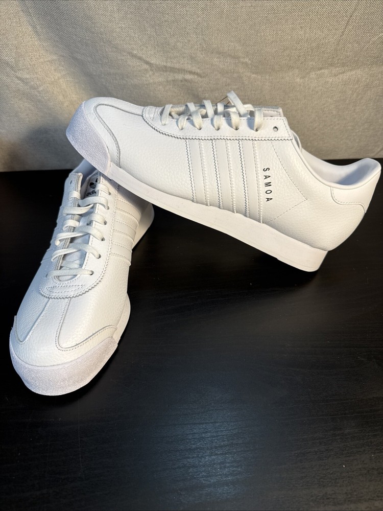 adidas Mens Samoa Lace Up Sneakers Shoes Casual - White - Size 10 Men