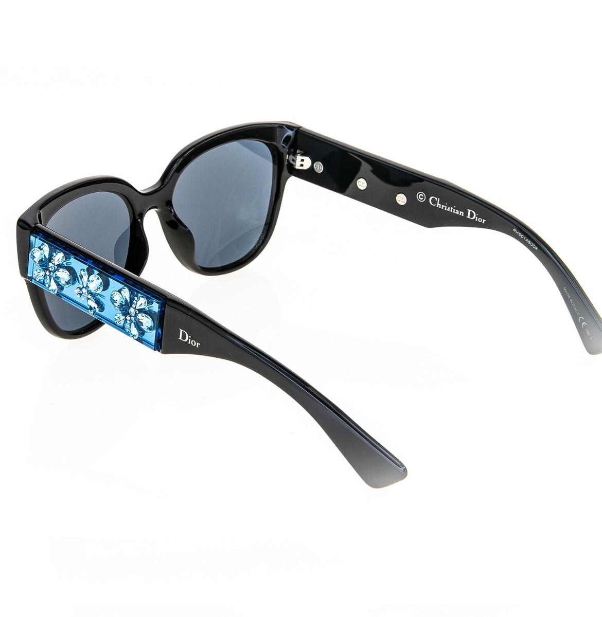 Christian Dior フラワー Dロゴ　サングラス　ブラック　ストーン Christian Dior フラワー Dロゴ サングラス ブラック ストーン