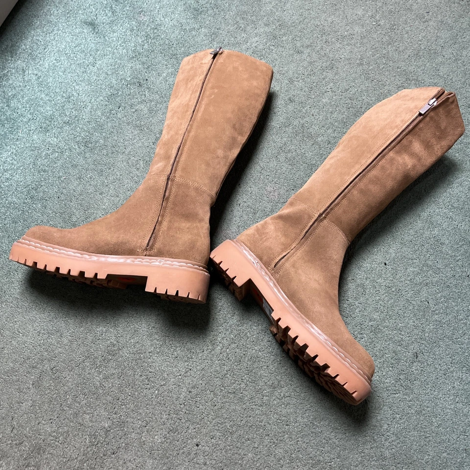 全新带标签 Anthropologie Splendid Amalia Lug 及膝靴 女士 尺寸 7/M — 第 2/4 张图片