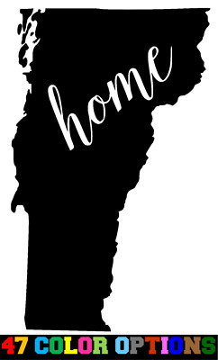 Vinyl Decal Truck Car Sticker Laptop  Home State Outline Love USA Vermont