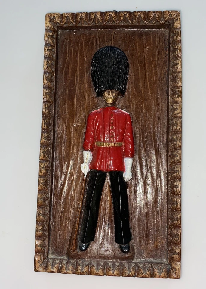 Placa de arte de pared vintage de la Guardia Británica británica soldado Inglaterra ¡Rara! Foto 3 de 4