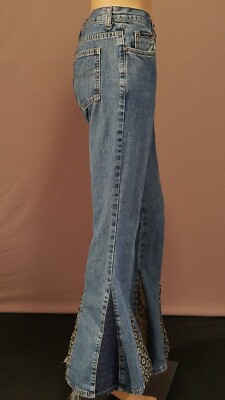 Vintage Z. Cavaricci Jeans Flare Leg Fabric Insert Bell Vintage Z. Cavaricci Jeans Flare Leg Fabric Insert Bell
