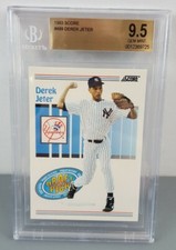 1993 SCORE - DEREK JETER #489  RC ROOKIE  BGS 9.5 GEM MINT!!! GOAT!