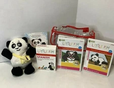 Little PIM Panda Spanish Set DVDs Word Cards Baby Toddler PBS Plush MISSING 1 