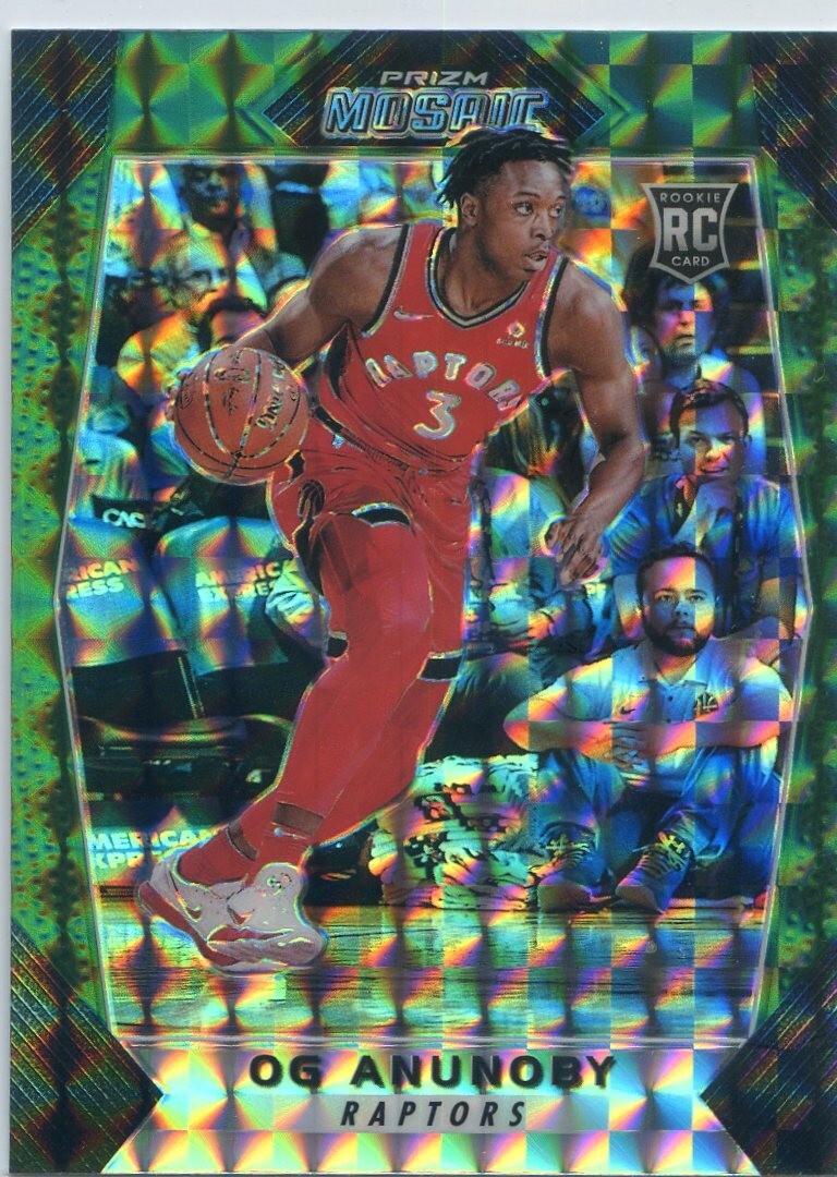 2017-18 Panini Mosaic OG ANUNOBY RC ROOKIE #72 GREEN Prizm KINGS