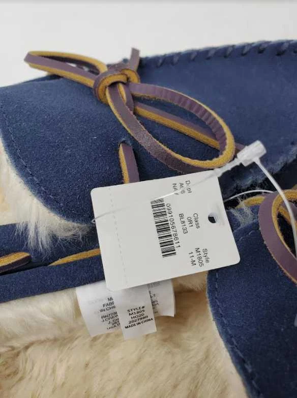 NUEVAS ZAPATILLAS MOCASÍN DE GAMUZA CLÁSICAS J CREW PARA HOMBRE EN AZUL MARINO Foto 3 de 4
