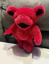 Liquid Blue RARE 1st Gen 12" Jointed Red GRATEFUL DEAD BEAR Plush