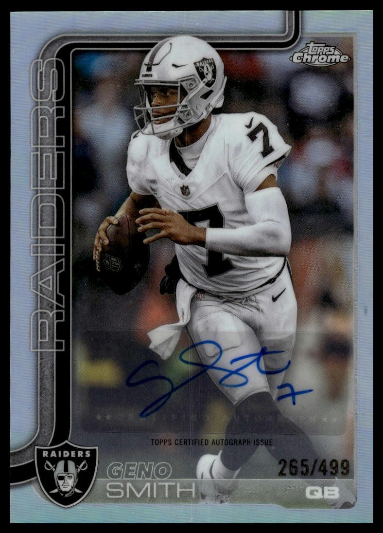 2025 Topps Chrome #BA-GS Geno Smith Chrome Autographs Refractor /499