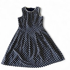 Nine West Blue Checkered Sleeveless Dress