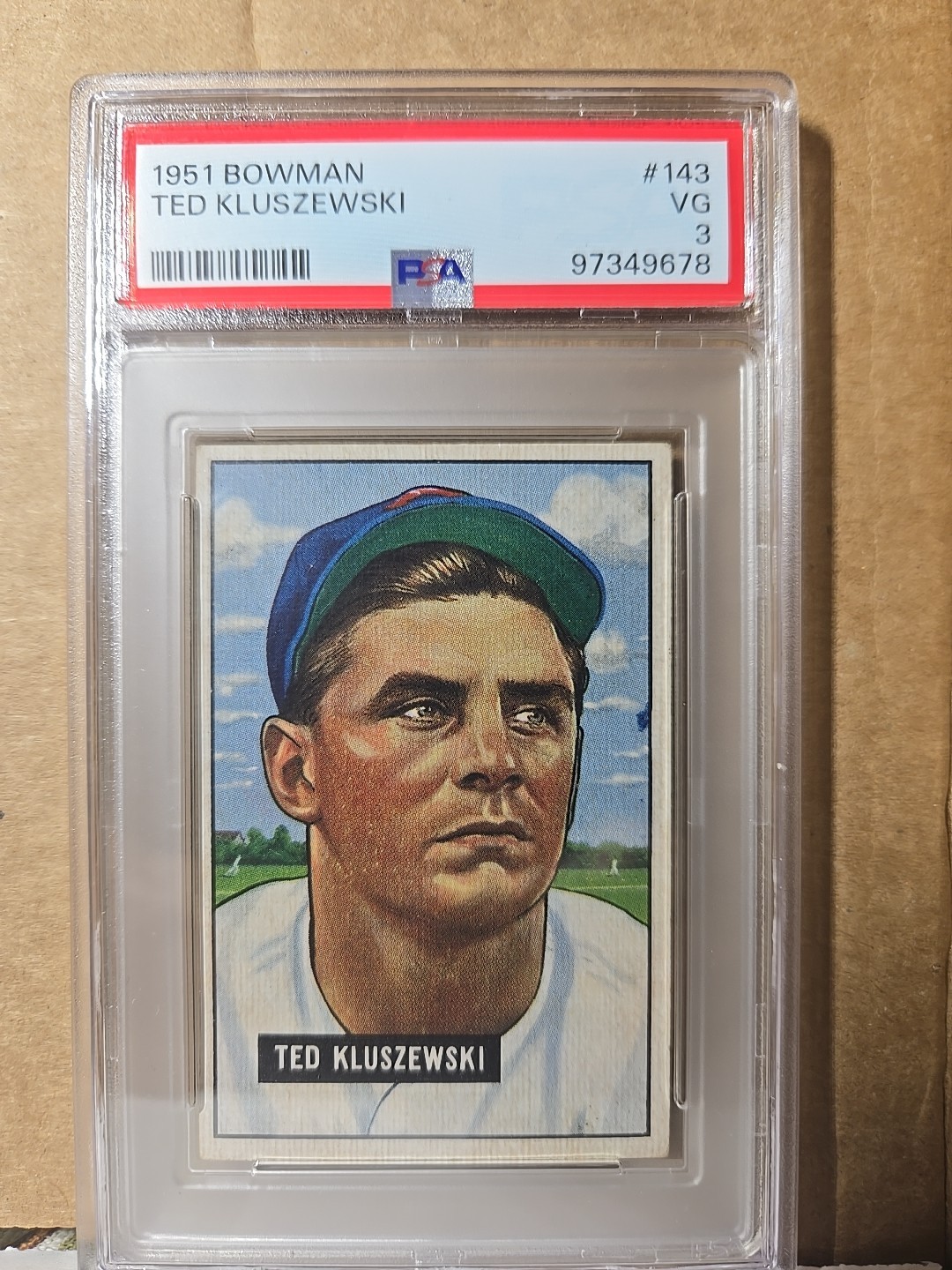 1951 Bowman #143 Ted Kluszewski PSA 3 VG Under Graded 9678