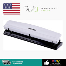 Bostitch Office Premium 3 Hole Punch, 12 Sheet Capacity, Metal, Rubber / A03667