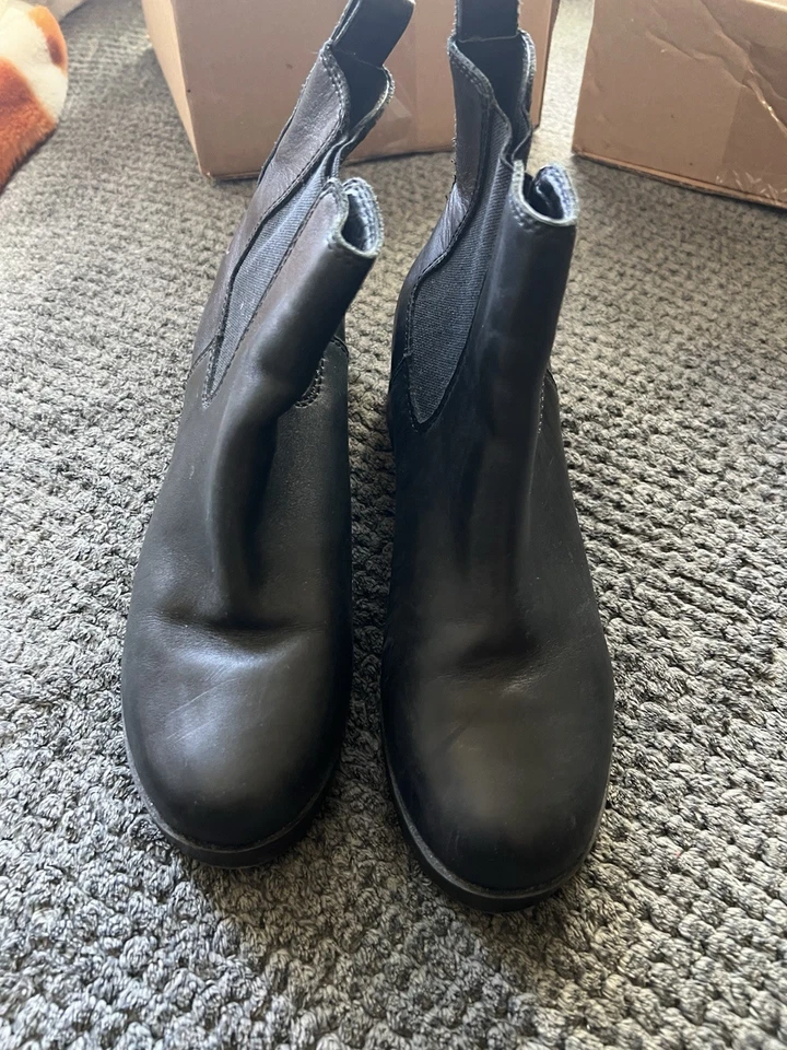 Windsor Smith Dopamina Cuero Negro Chelsea Mujer’s Botines Talla 9 W Foto 2 de 4