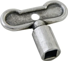Rocky Mountain Goods Silcock Key - Made for 1/4-inch Stem - Open and Silver 