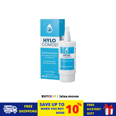 1 X Hylo Comod Eye Drop Long-Lasting Dry Eye Relief and Lubricant Ursapharm 10mL