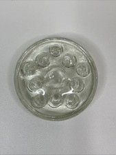 Vintage Clear Glass Flower Frog 11 Hole 3"