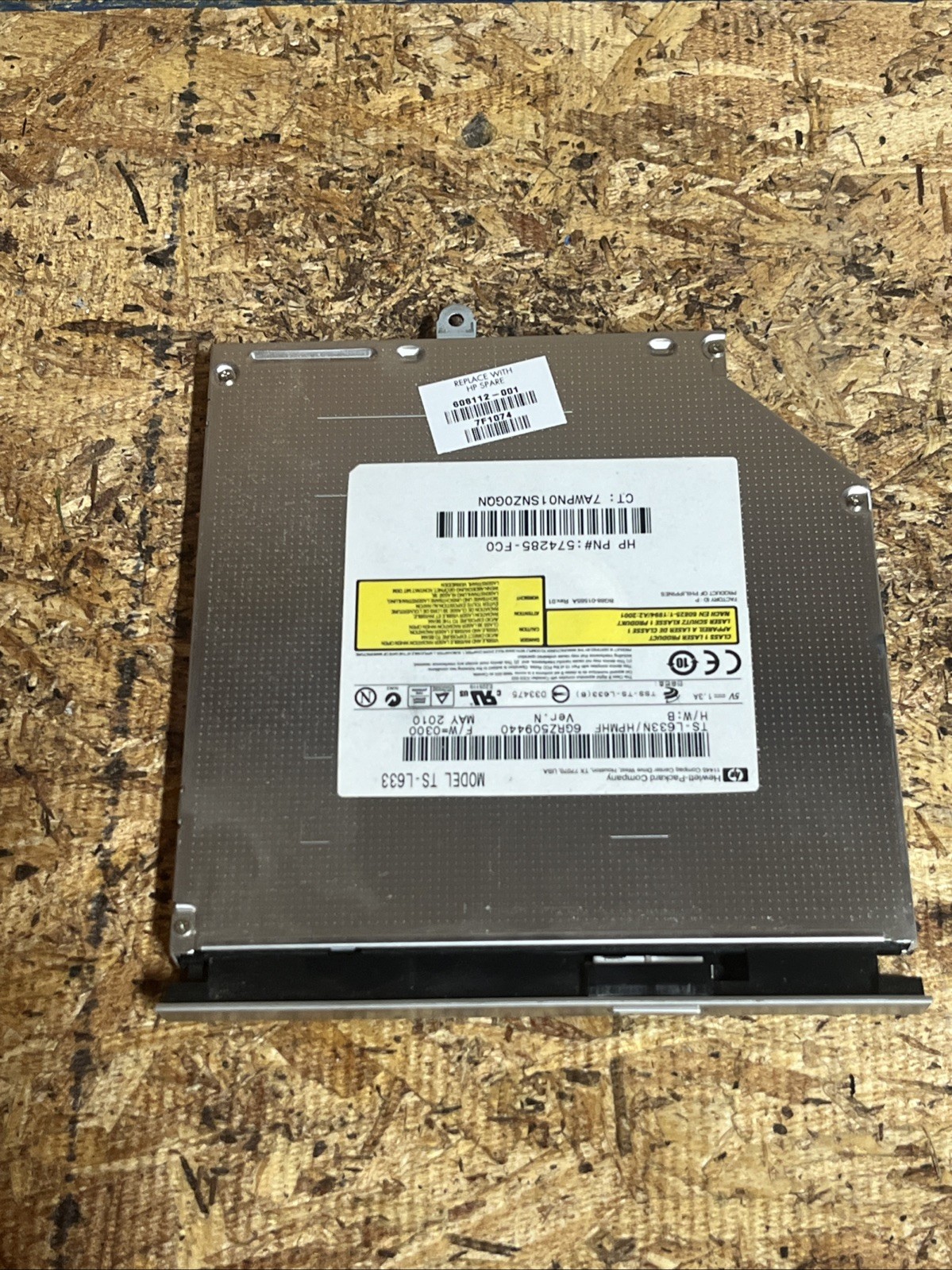 HP G62 G62-367DX DVD RW SATA Burner Drive 608112-001 Tested Working
