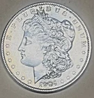 1904 O uncirculated Morgan, brilliant luster, free ship Sigma tested, no reserve