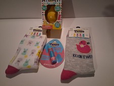 Peeps Socks Bundle, Multi,Grey Socks,Cotton Candy Balm,Yellow Grow A Peep Egg
