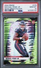 2024 Panini Prizm - Michael Penix Jr. #378 Neon Green Pulsar Prizm (RC) PSA 10