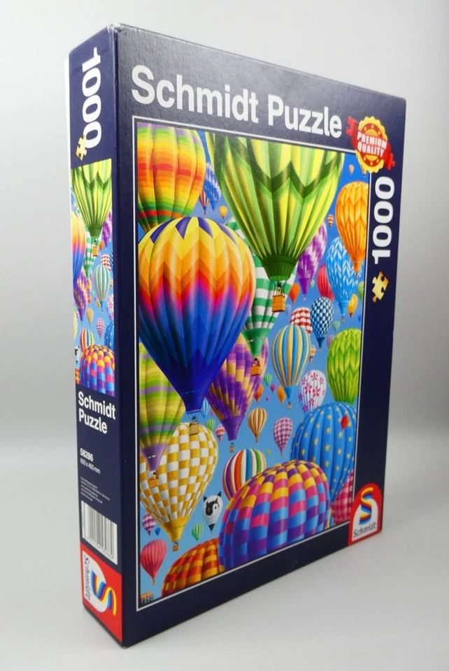 Schmidt 1000 Piece Jigsaw Puzzle - Colorful Balloons in the Sky - Complete - Image 3 of 4