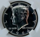 1964-P "Accented Hair" FS-401 Gem Proof Kennedy Half Dollar with Slab Holder