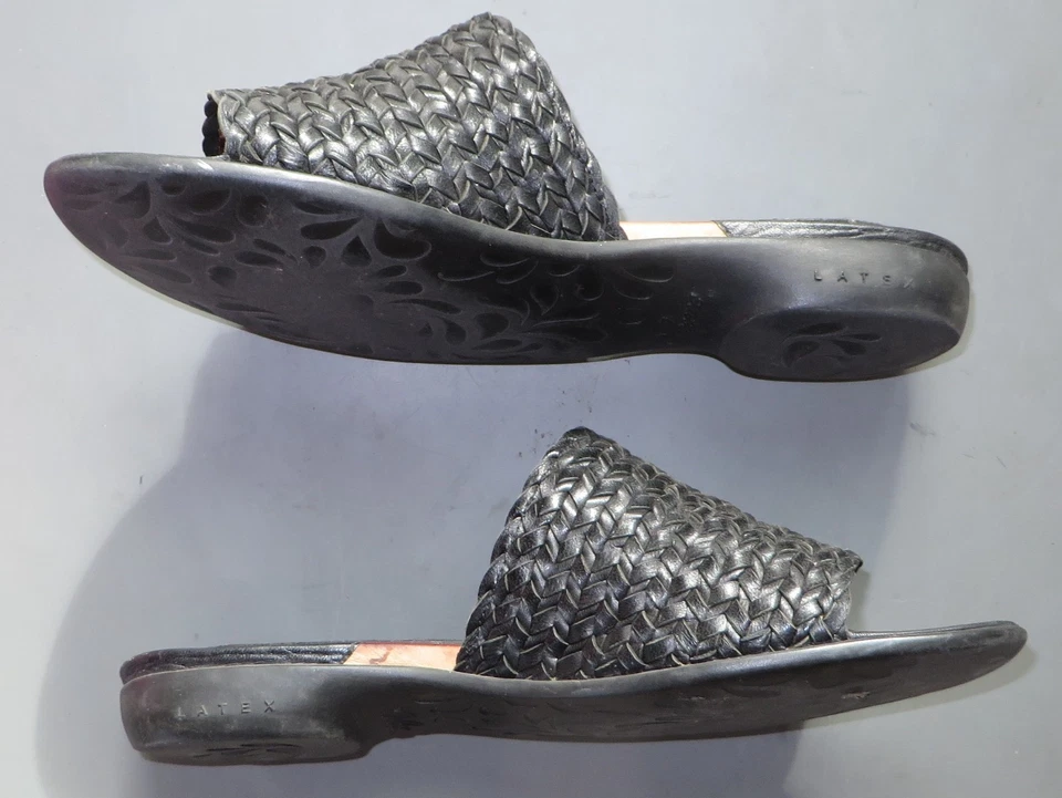 Vabeene Damen Schuhe Sandalen Leder Handgeflochten TUNDRA schwarz Rosi GR 42 - Bild 3 von 4