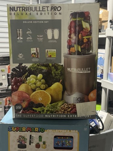 New NutriBullet Pro Deluxe Edition 900W Blender Smoothie Maker Complete ...
