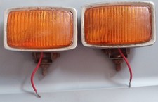 1970s Small Chrome And Orange Fog Lights Bought New Working